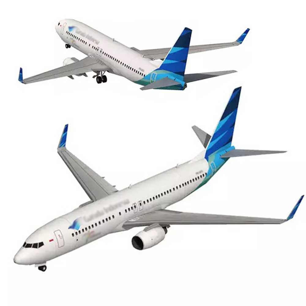 Model Kit Indonesia - 1:100 Indonesia Airlines Airplane 737-800 3D
