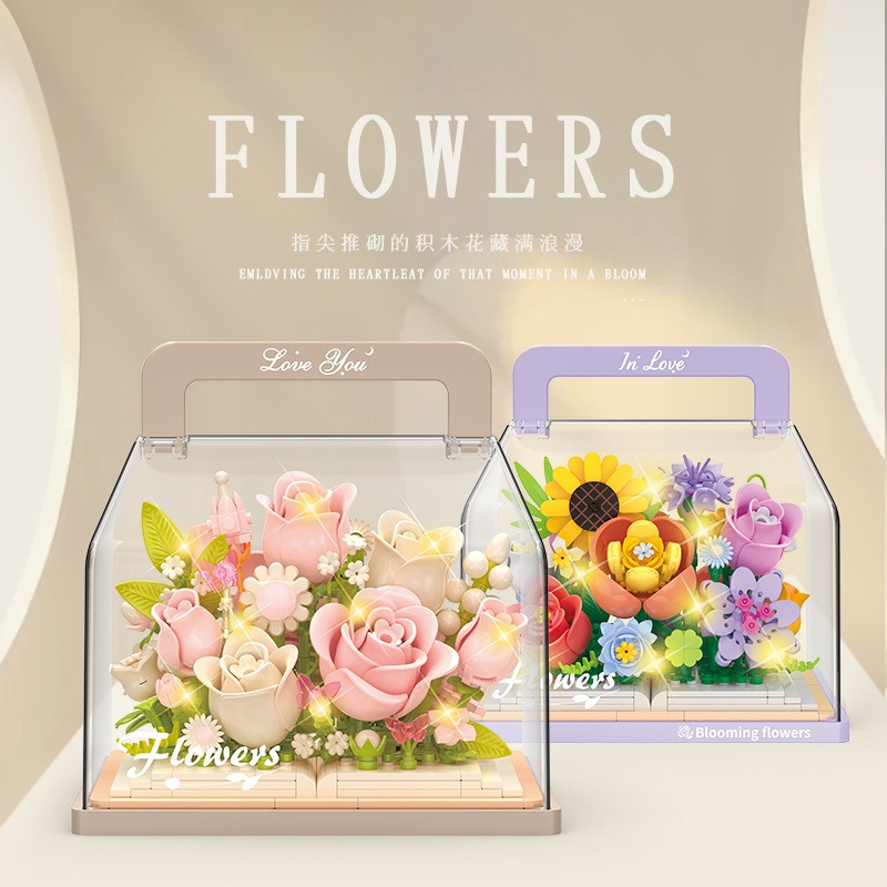 Model Kit Ikaruga - Eternal Flower Plant Series Building Blocks