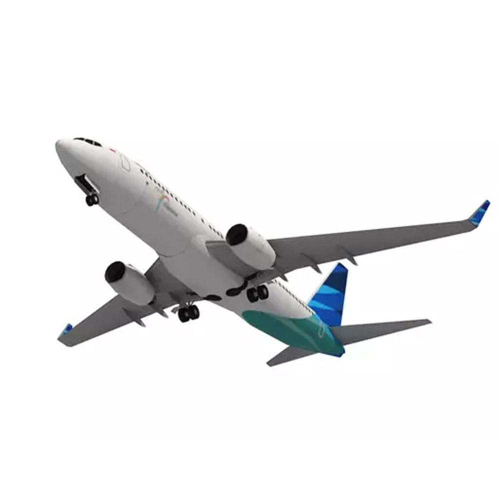 Model Kit Indonesia - 1:100 Boeing 737-800 Airplane Paper Model