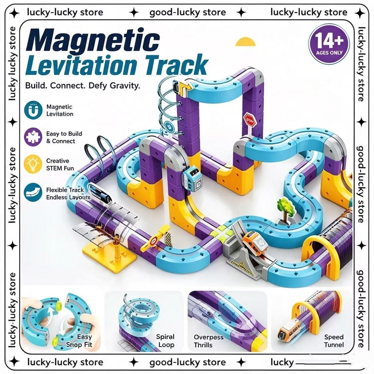 Magnetic Building Blocks Track - Model Kit Runner 评论和价格