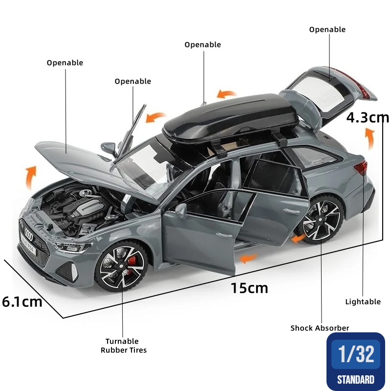 1/32 Audi RS6 Miniature Diecas - Model Kit Ferrari 评论和价格